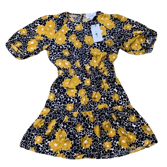 ba&sh NWT Robe Bonie In Color Curry Belt Not Included Retro Floral Print - Picture 5 of 16